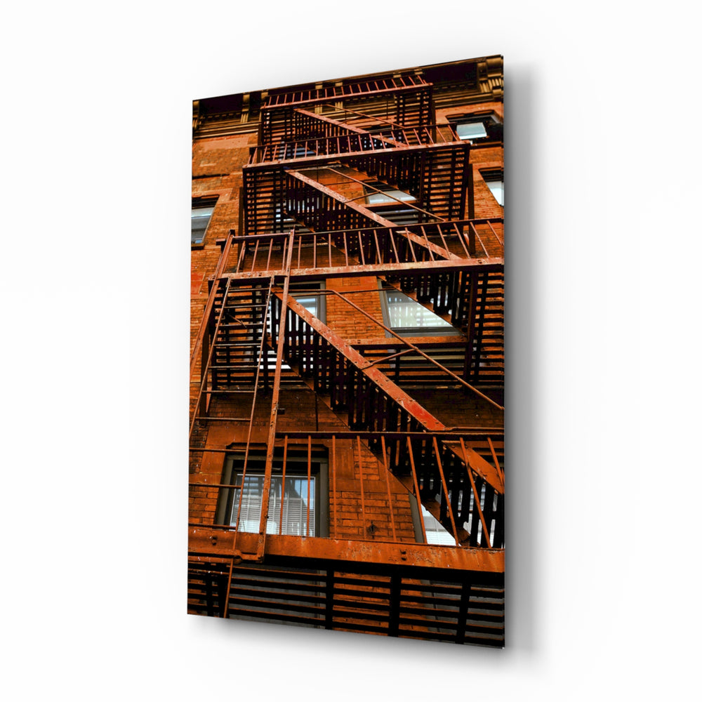 Selective-color panel bringing warm drama to a contemporary urban lounge