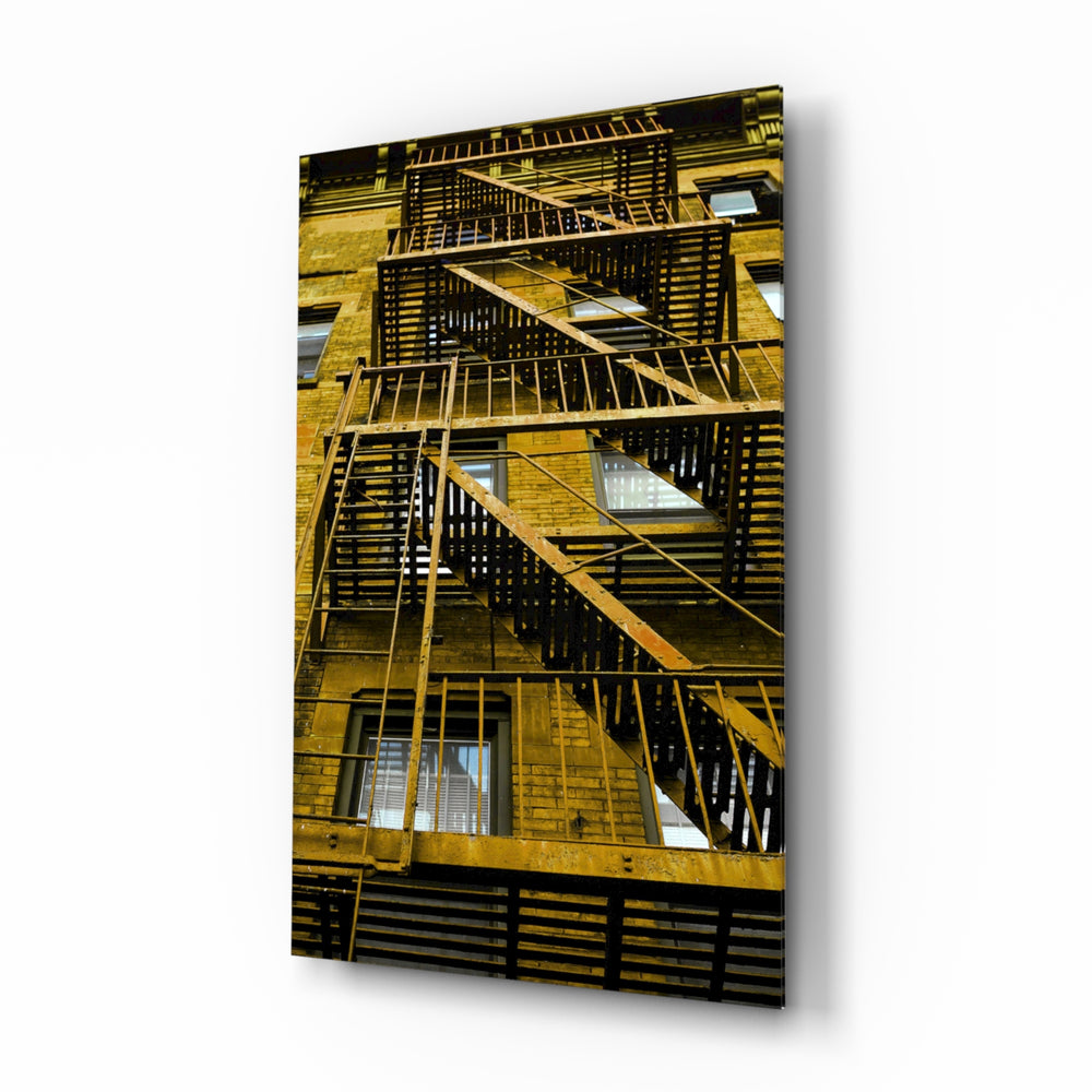 Selective-color panel bringing warm drama to a contemporary urban lounge