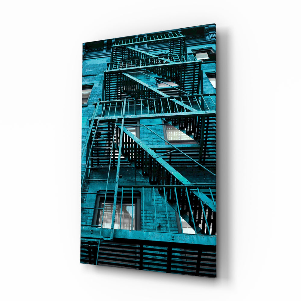 Selective-color panel bringing cool drama to a contemporary urban lounge
