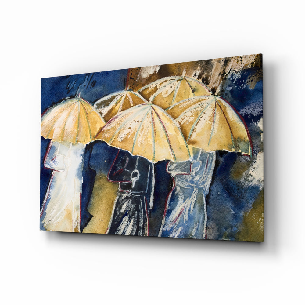 Classical-watercolor panel bringing nostalgic drama to a contemporary living space