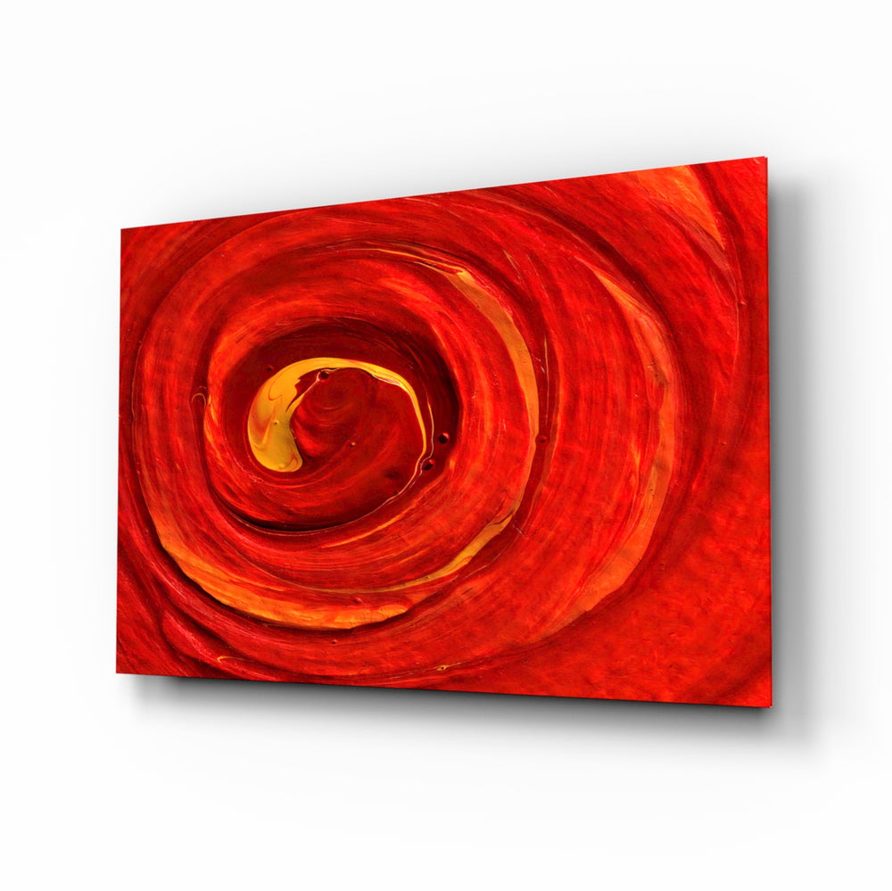 Expressionist-impasto panel bringing fiery drama to a contemporary living space