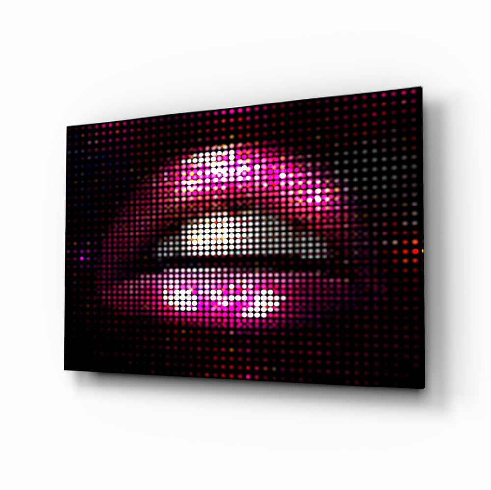 Pop-pixel panel bringing bold drama to a contemporary lounge
