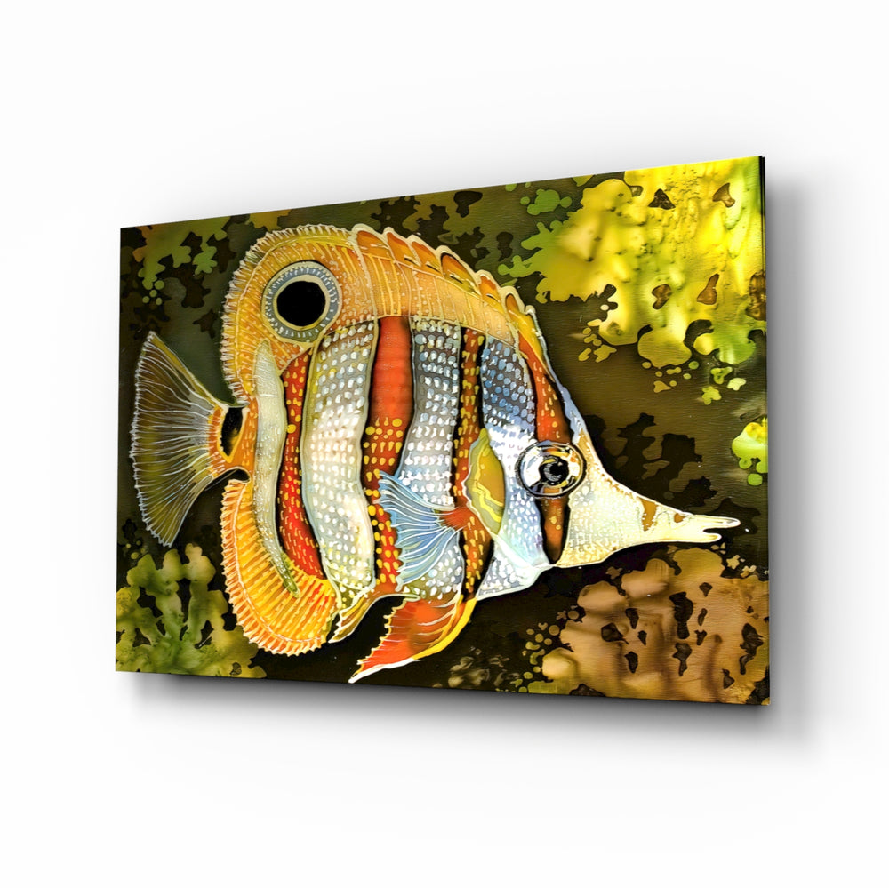 Classical-tropical panel bringing vibrant drama to a contemporary coastal home