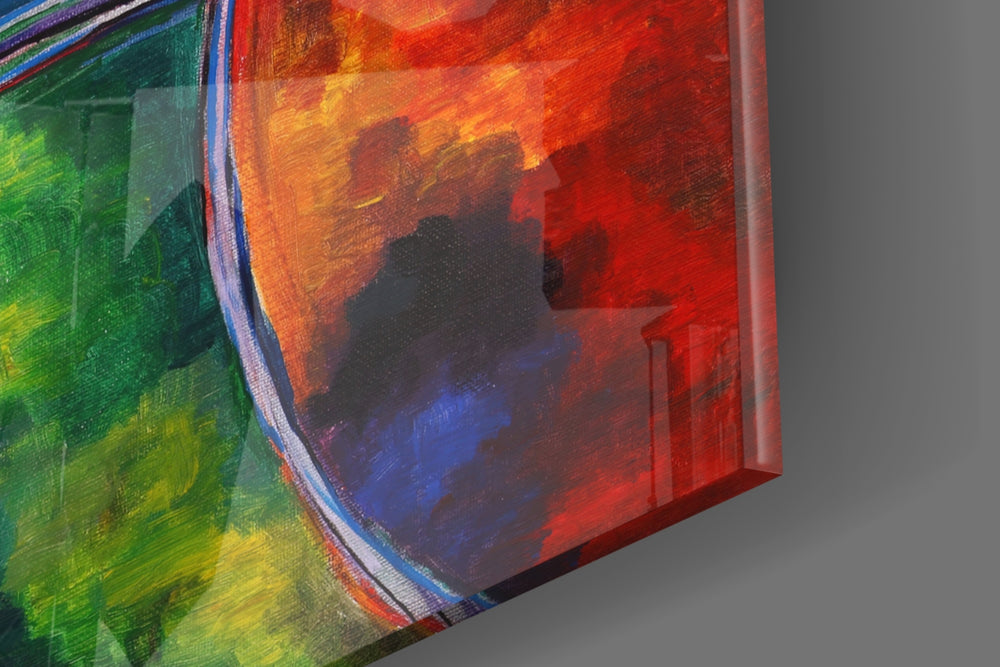 Color Circles panel catching window light to reveal its tactile ridge