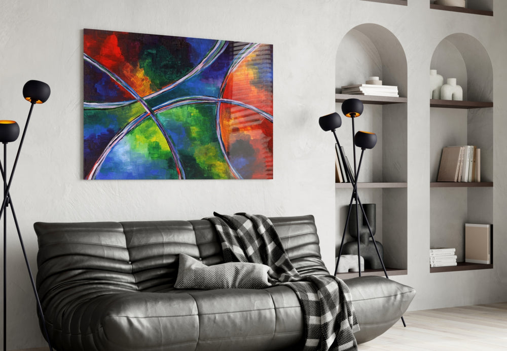 Color Circles panel adding editorial mood to a living room