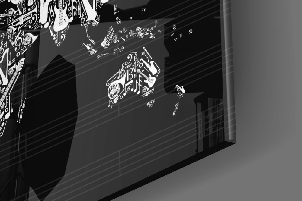 Music Map panel catching window light to reveal its tactile silhouette