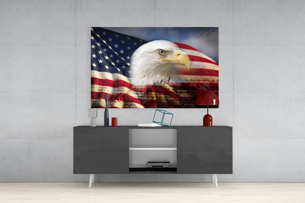 American Eagle Glass Wall Art.