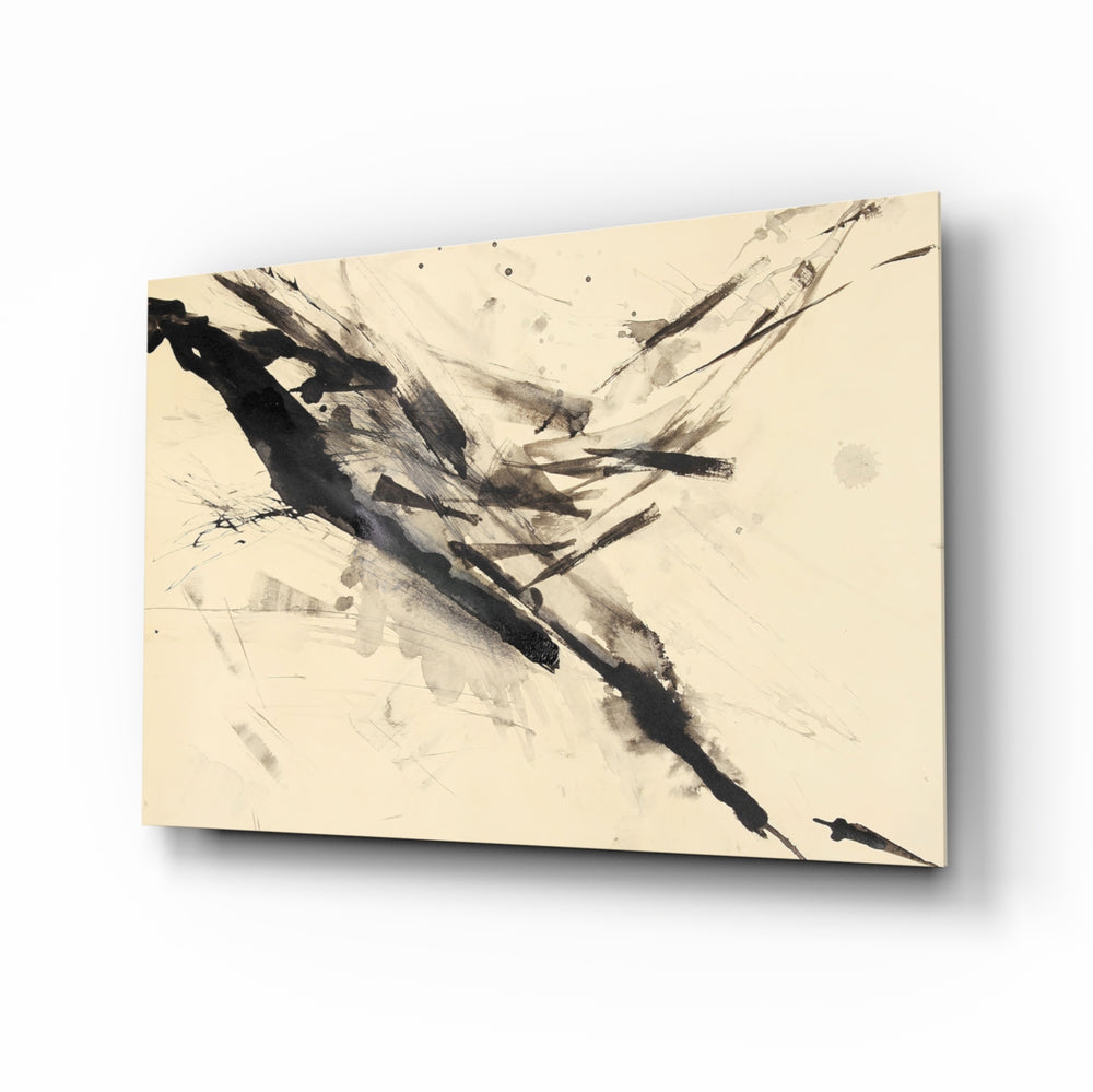Zen-ink panel bringing calm drama to a contemporary living space