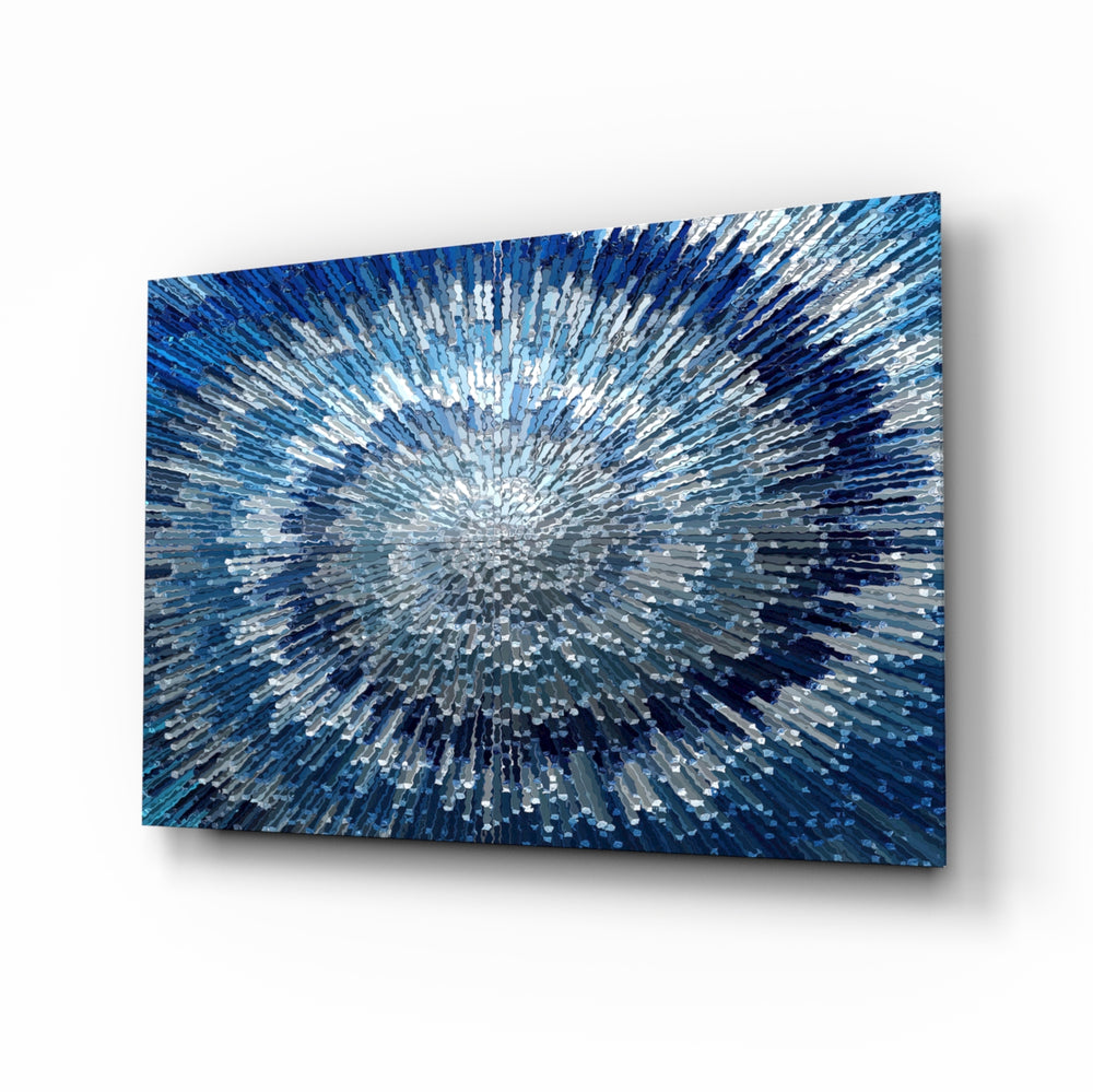 Crystal-supernova panel bringing cool drama to a contemporary lounge