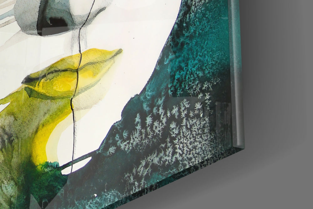 Emerald Portrait panel catching window light to reveal its tactile drip