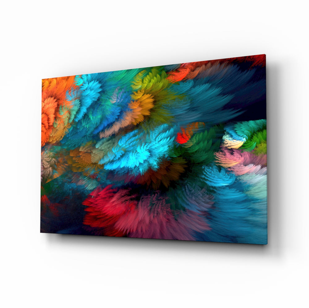 Organic-fractal panel bringing bold drama to a contemporary living space