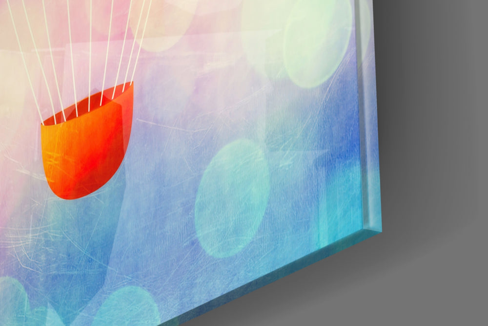 Rainbow Balloon panel catching window light to reveal its tactile stripe