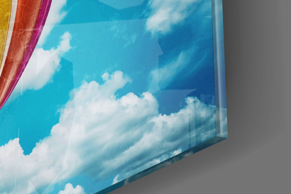 Sky Balloon panel catching window light to reveal its tactile drift
