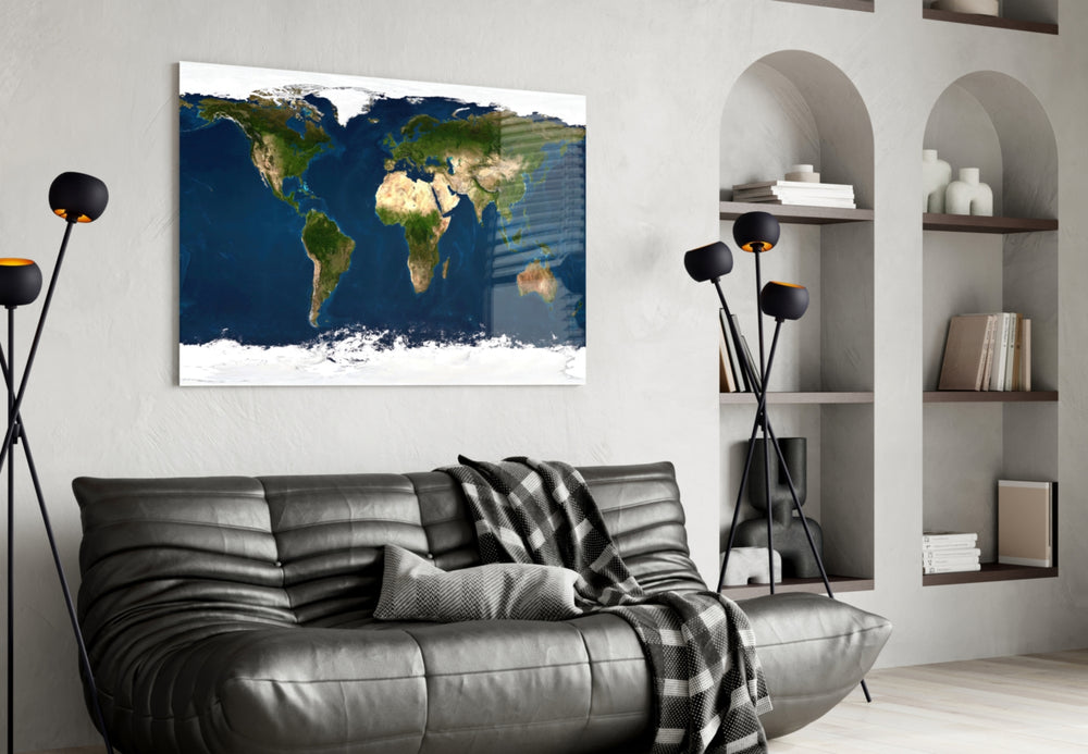 Satellite Earth panel adding editorial mood to a study