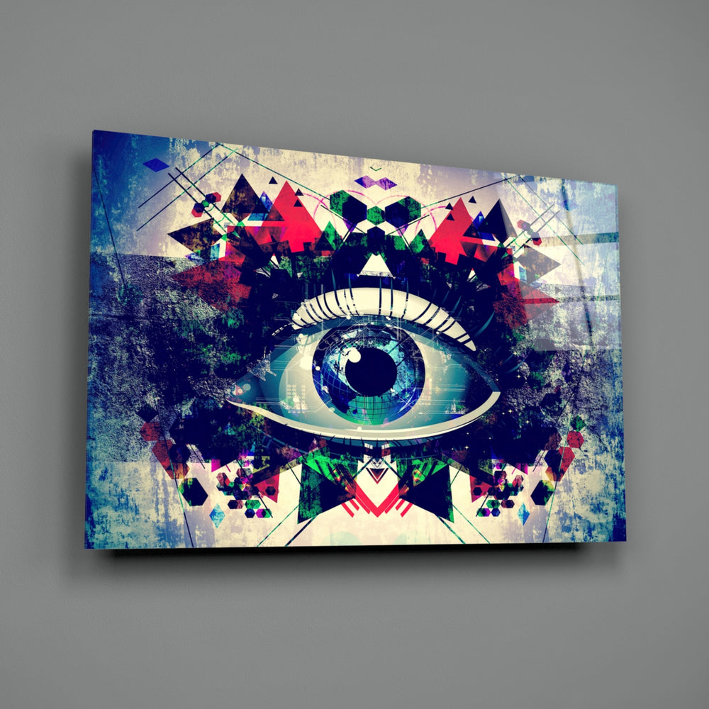 Glitch Eye close-up showing geometric shards radiating from iris