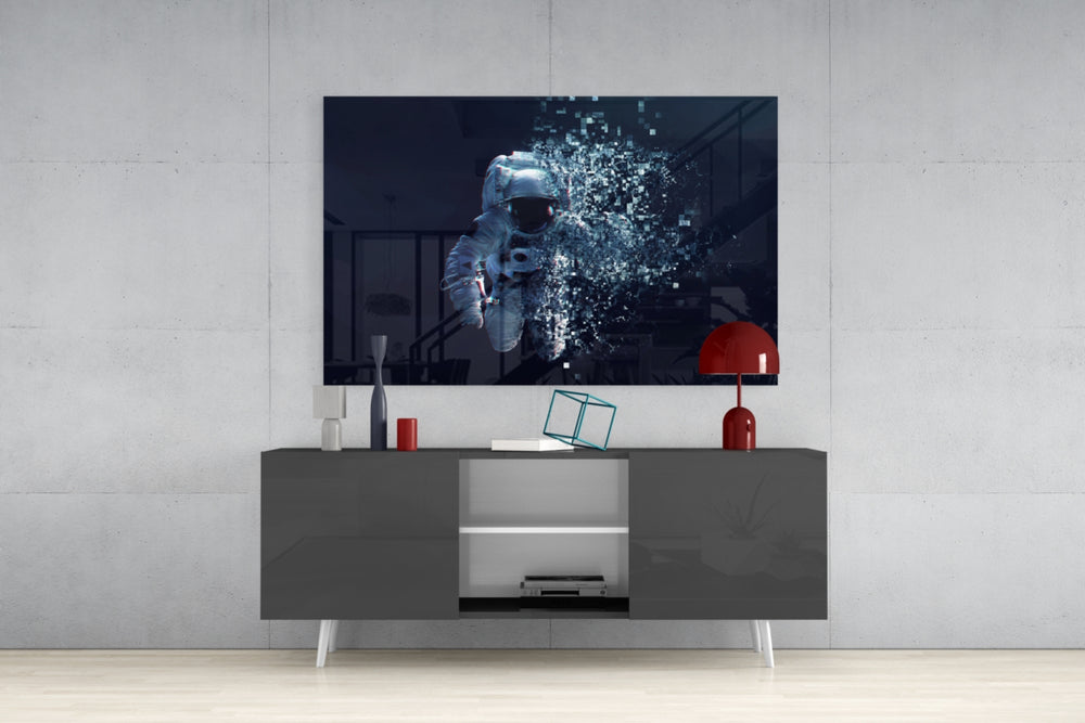 Astronaut Glass Wall Art.
