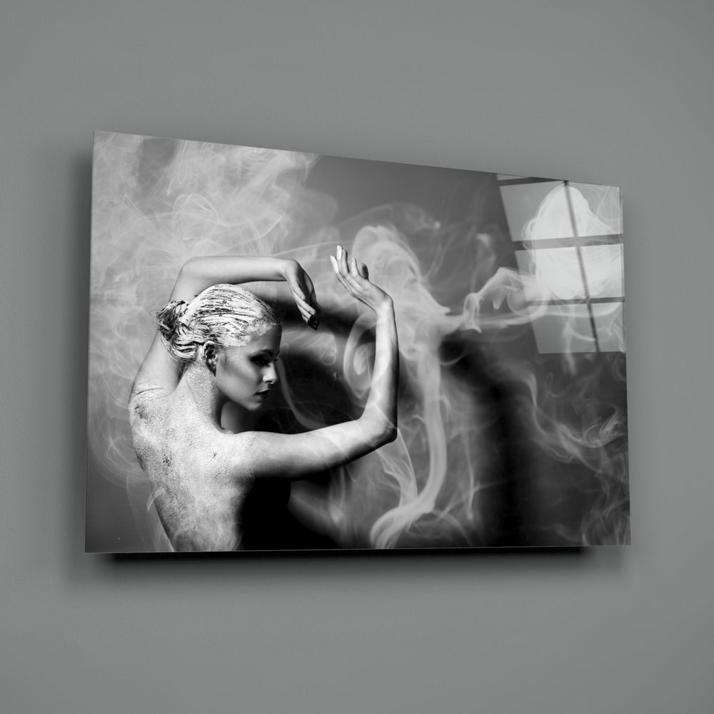 Smoke Dancer close-up showing dancer's body dissolving into smoke