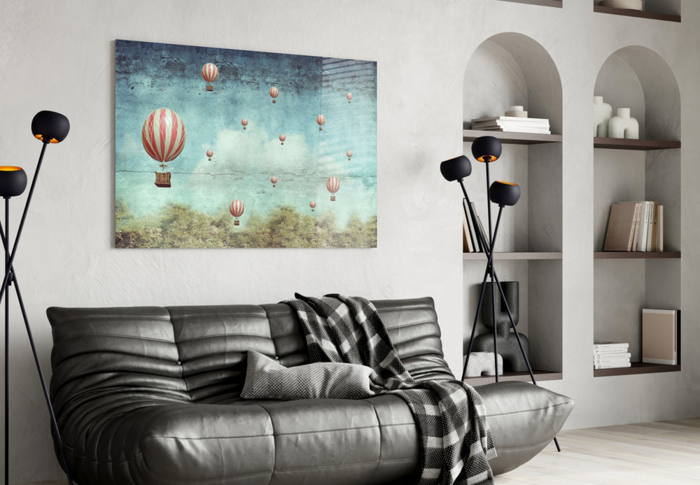Vintage Balloons panel adding cheerful mood to a kids room