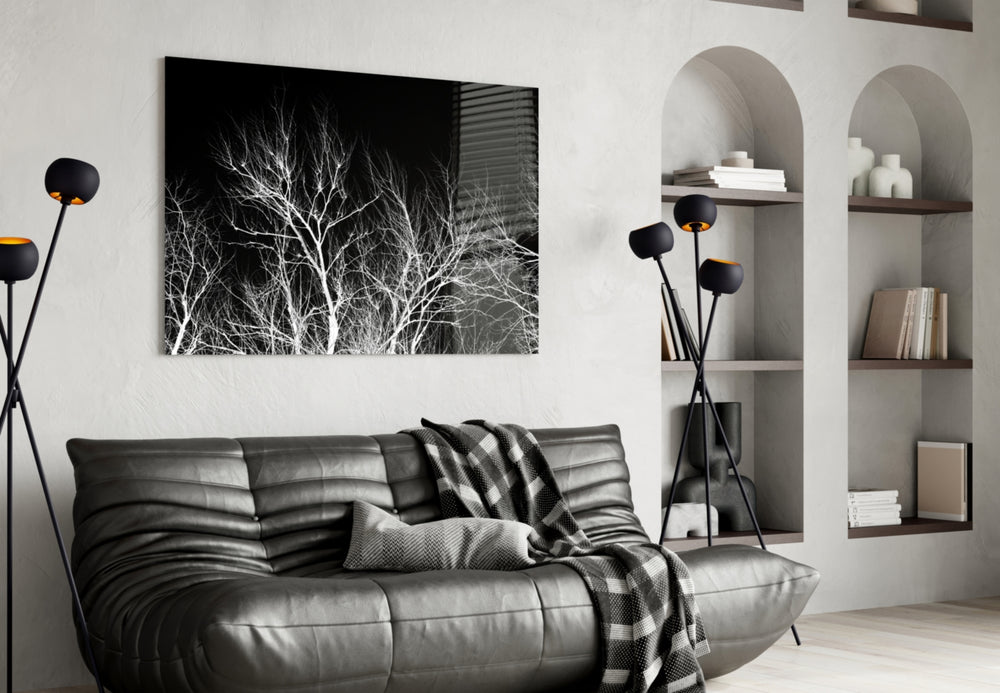 Night Trees panel adding calm mood to a hallway