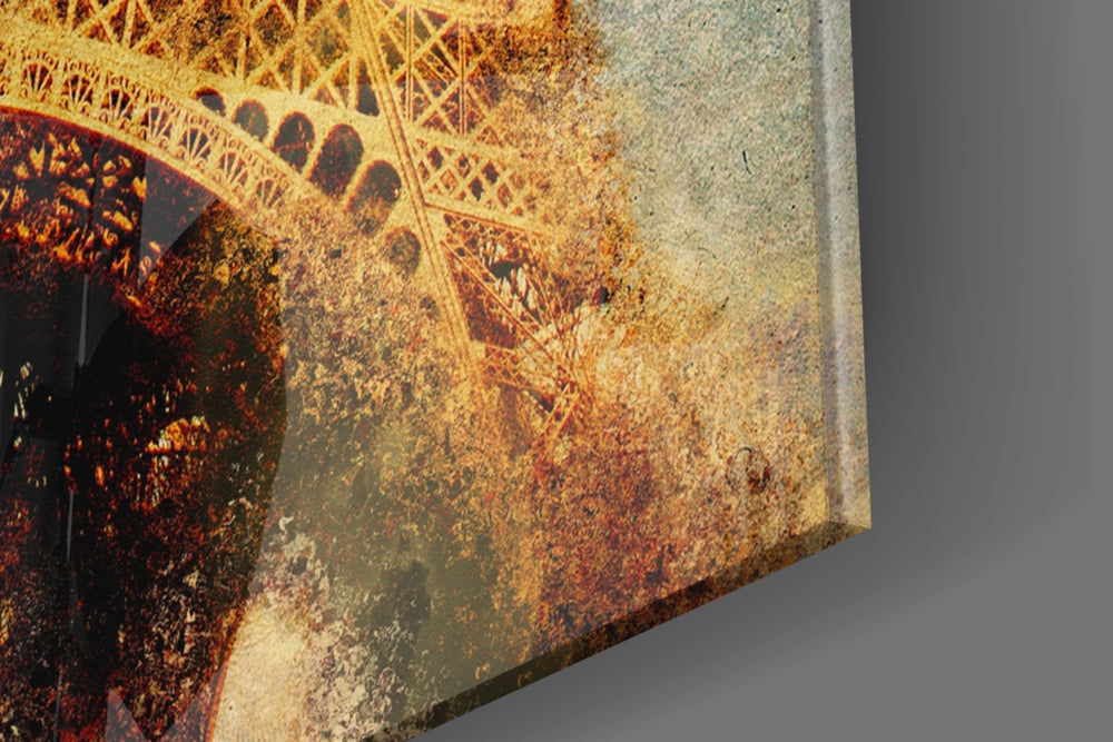Paris Poster panel catching window light to reveal its tactile patina