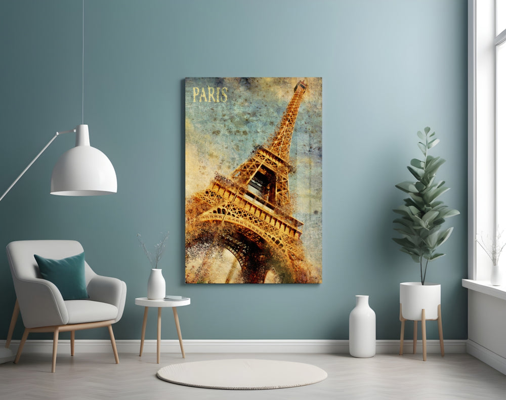 Paris Poster panel adding editorial mood to a dining room