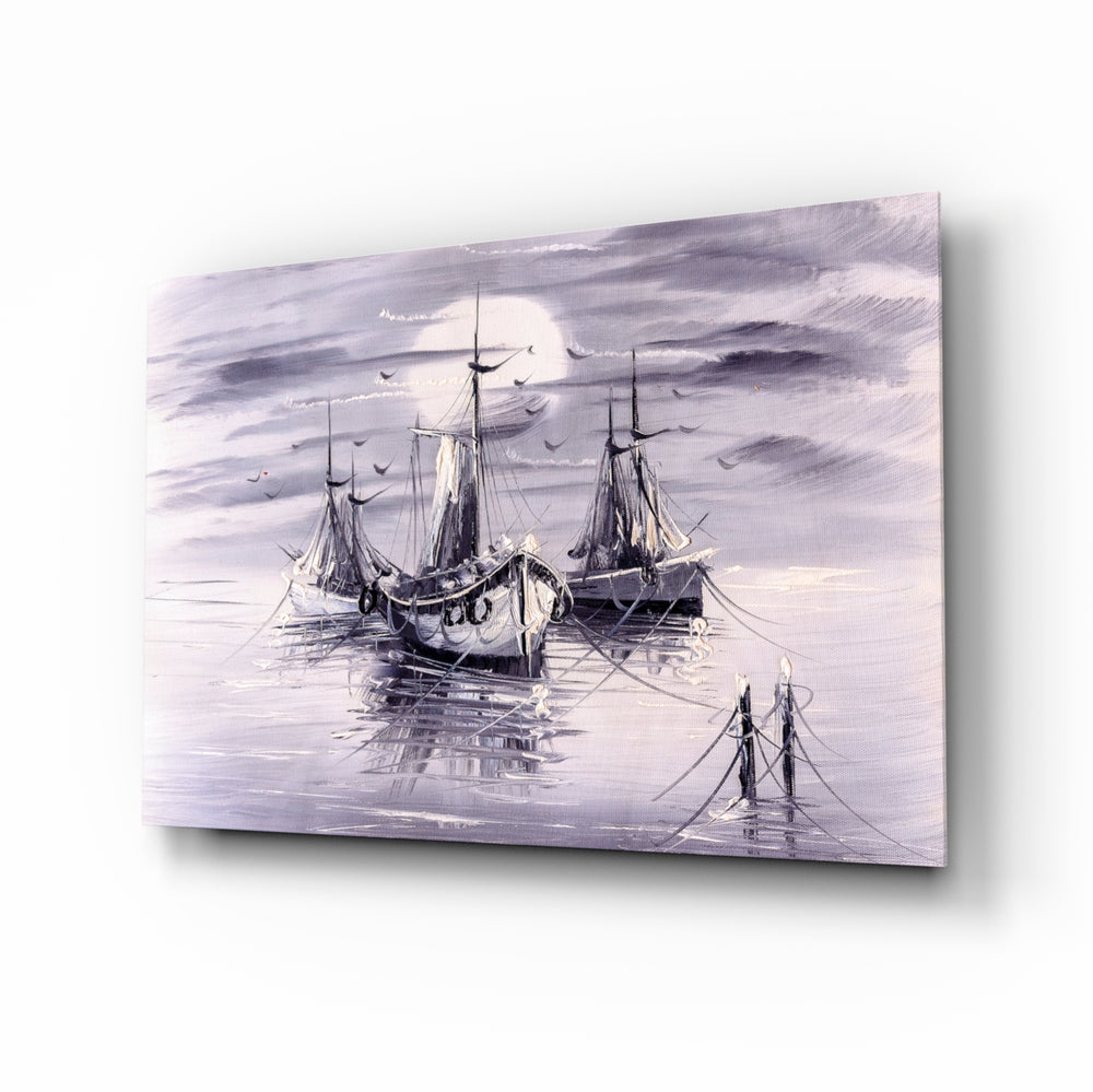 Classical-watercolor panel bringing serene drama to a contemporary entryway