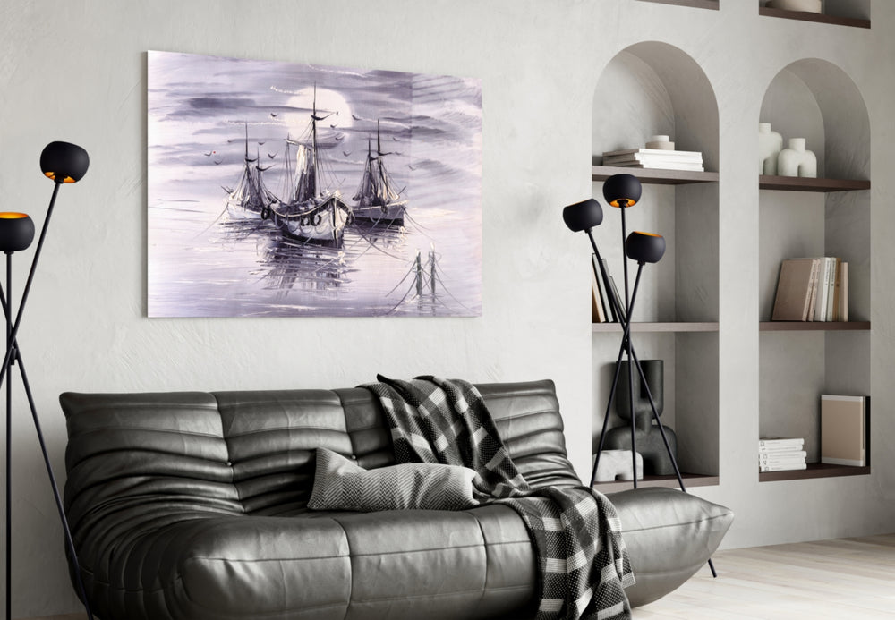 Moonlit Fleet panel adding calm mood to a master bedroom