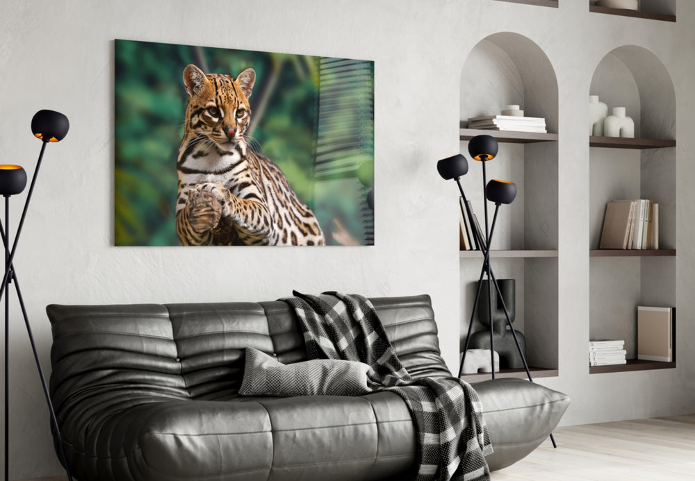 Ocelot Gaze panel adding serene mood to a living room