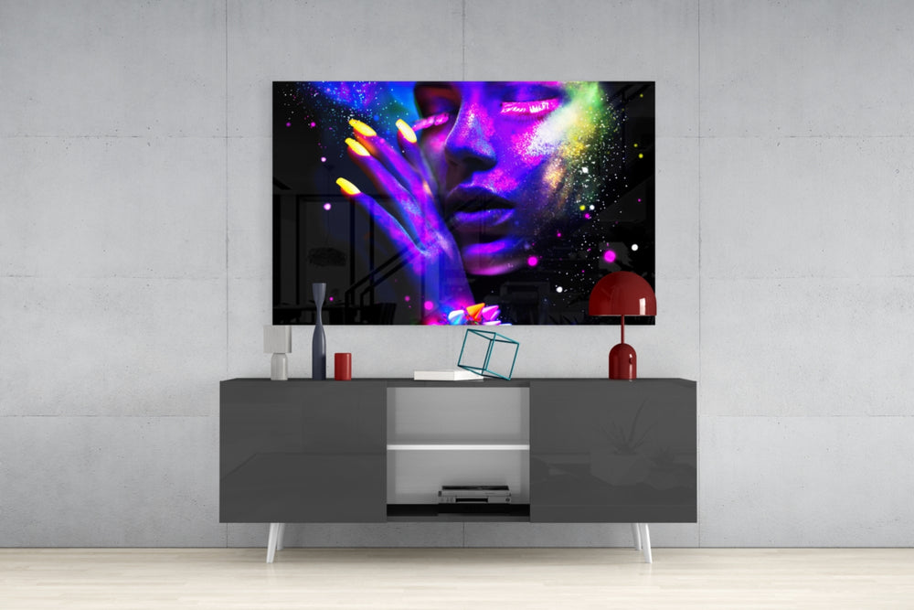 Neon Glass Wall Art.