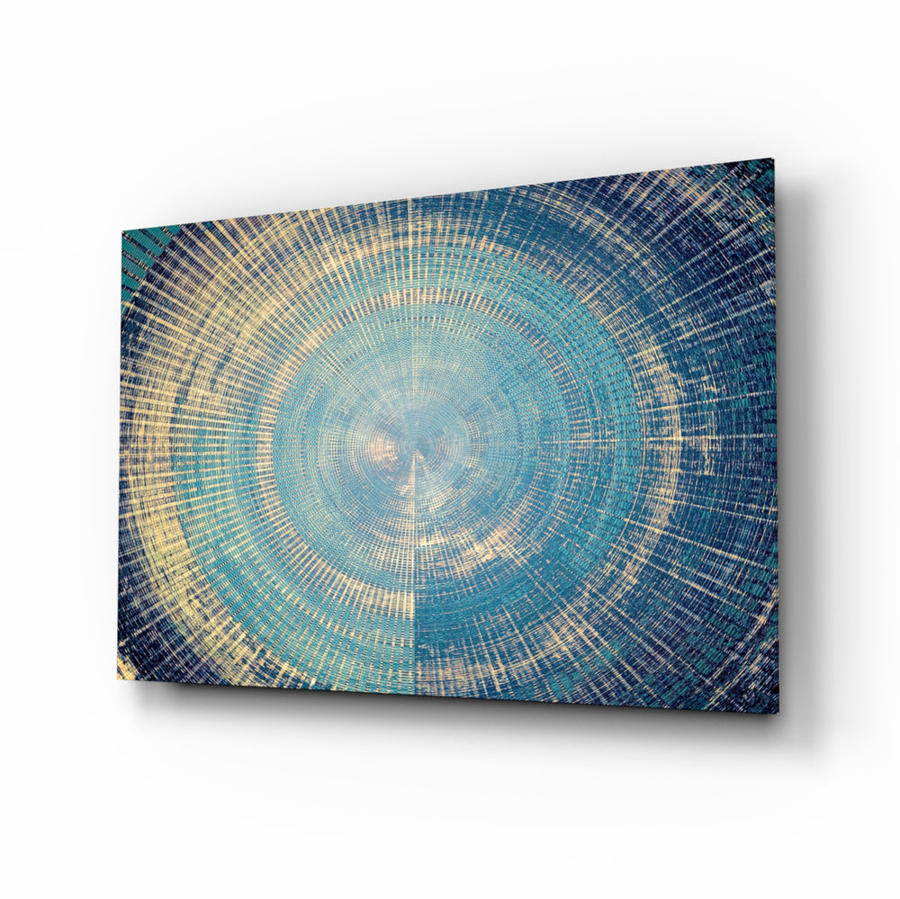 Radial-mosaic panel bringing luxe drama to a contemporary living space
