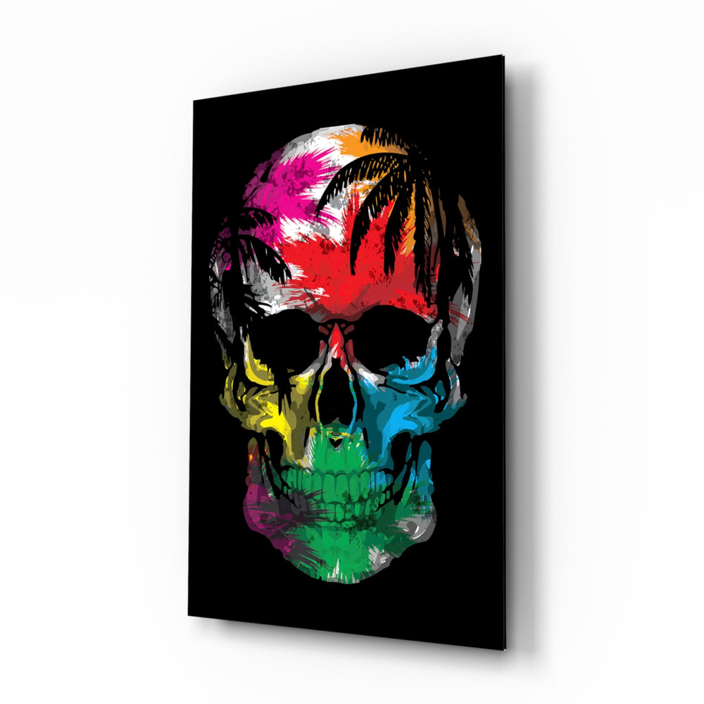 Pop-expressionist panel bringing bold drama to a contemporary bar