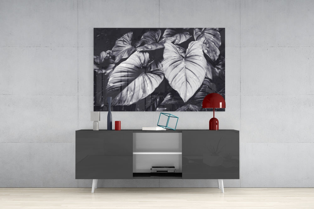 Leaves Glass Wall Art.