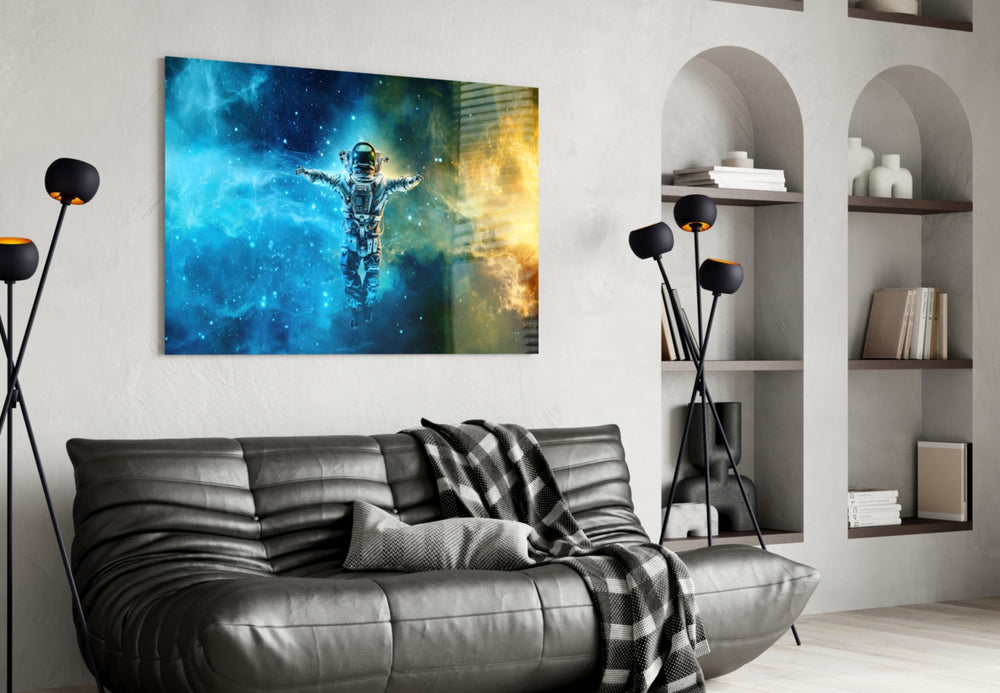 Nebula Astronaut panel adding editorial mood to a teen room