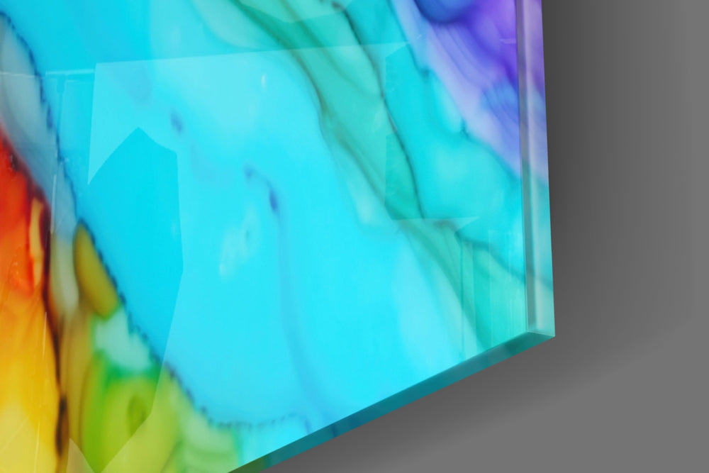 Rainbow Cascade panel catching window light to reveal its tactile bloom