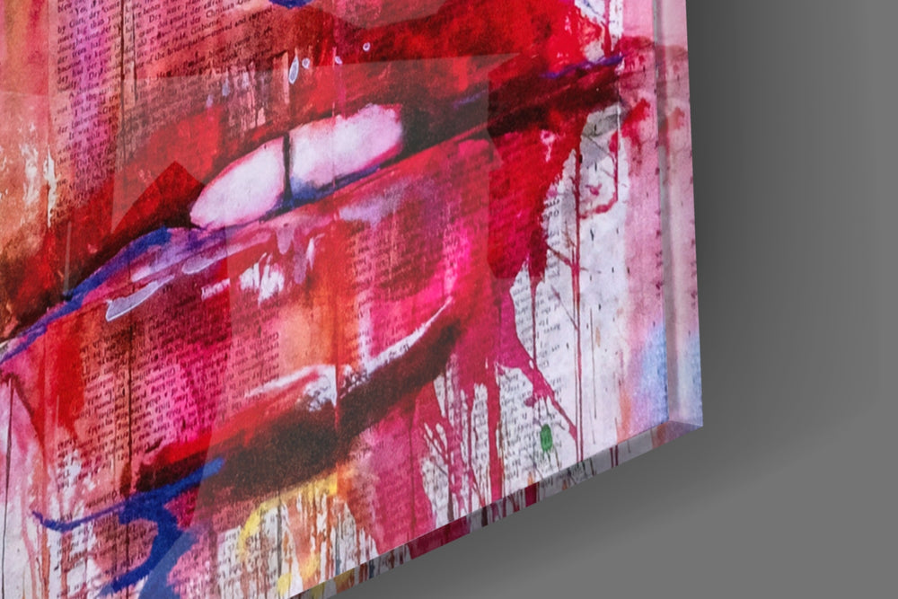 Newspaper Pop panel catching window light to reveal its tactile splatter