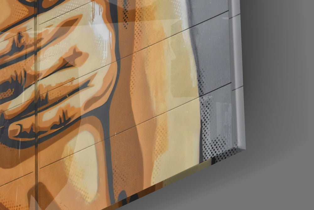Fragile panel catching window light to reveal its tactile splatter