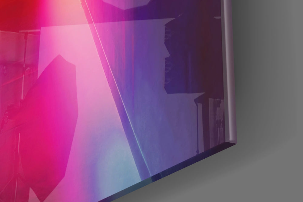 Neon Portal panel catching window light to reveal its tactile glow