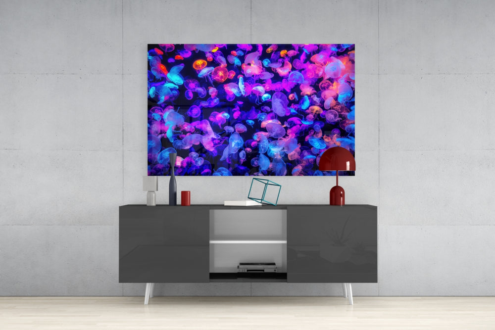 Jellyfish Glass Wall Art.