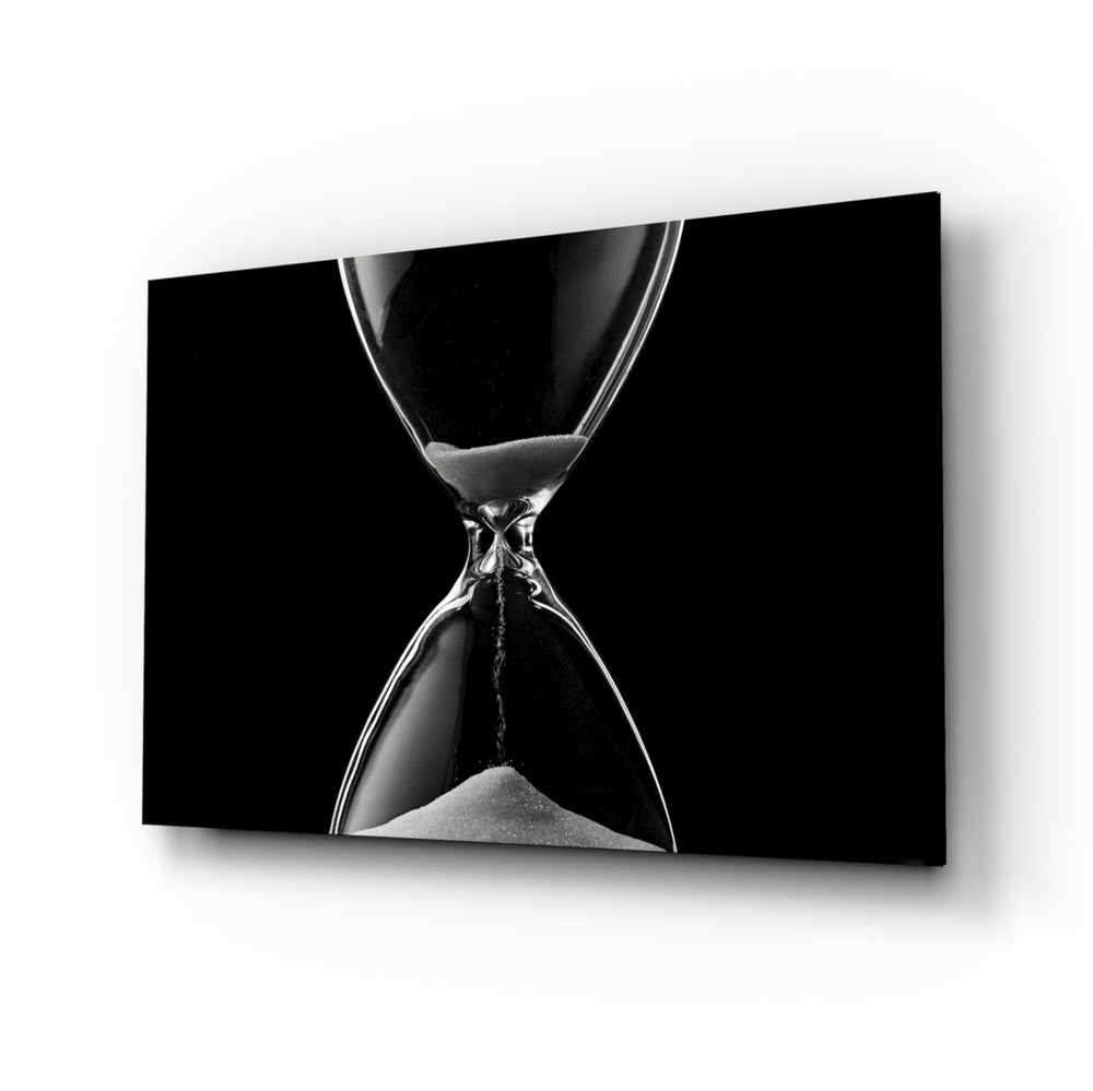 Monochrome-still-life panel bringing moody drama to a contemporary office