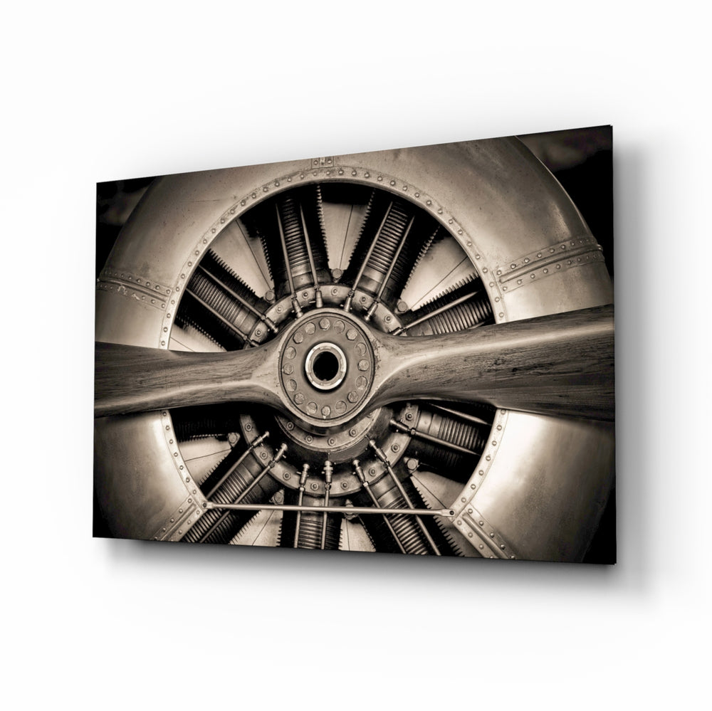 Aviation-vintage panel bringing moody drama to a contemporary lounge