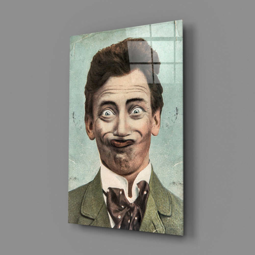 Cartoon Gentleman close-up showing handlebar mustache and wide eyes