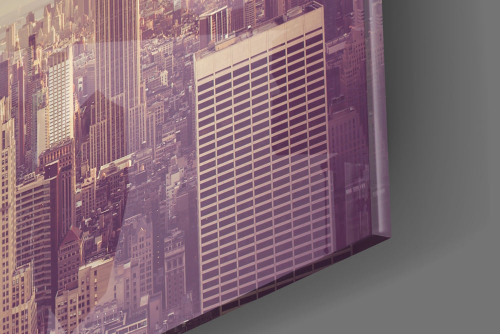 Manhattan Dawn panel catching morning light to reveal its tactile haze