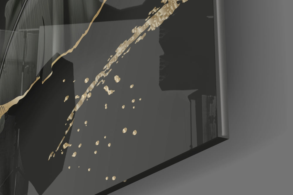 Leaf panel catching low light to reveal its luxe contrast