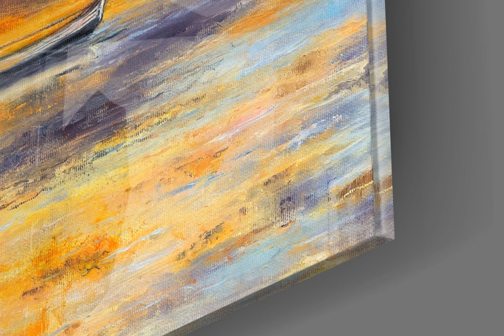 Landscape panel catching window light to reveal its luminous wash
