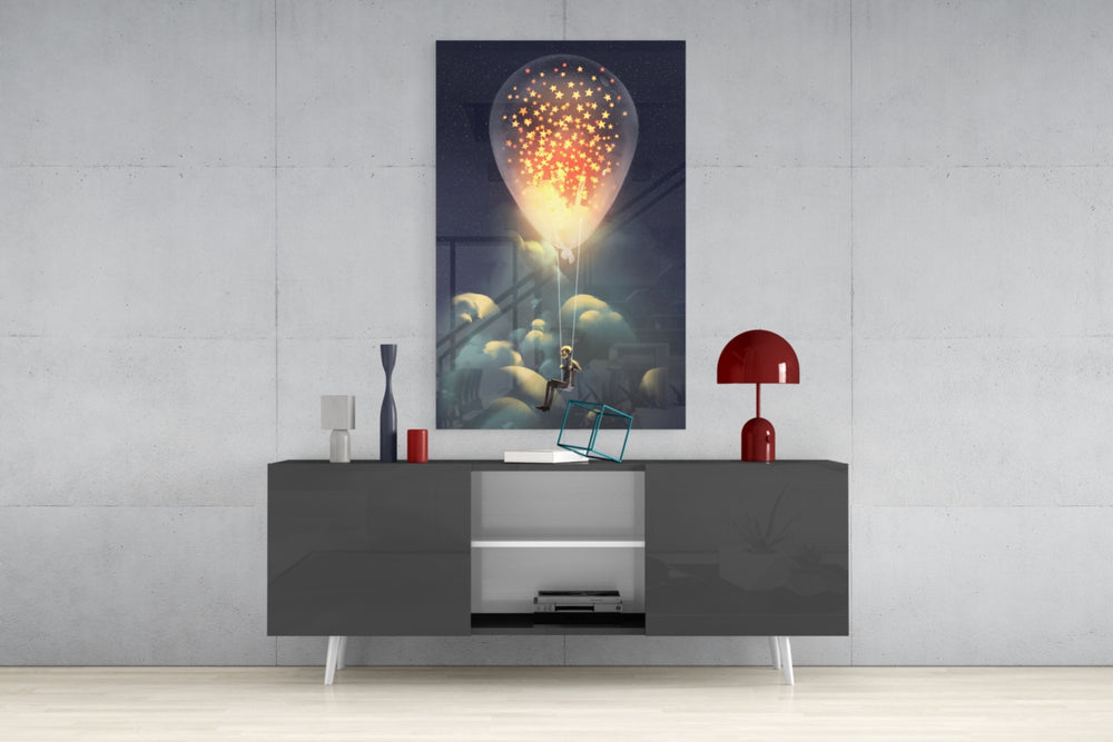 Starry Dream Glass Wall Art.