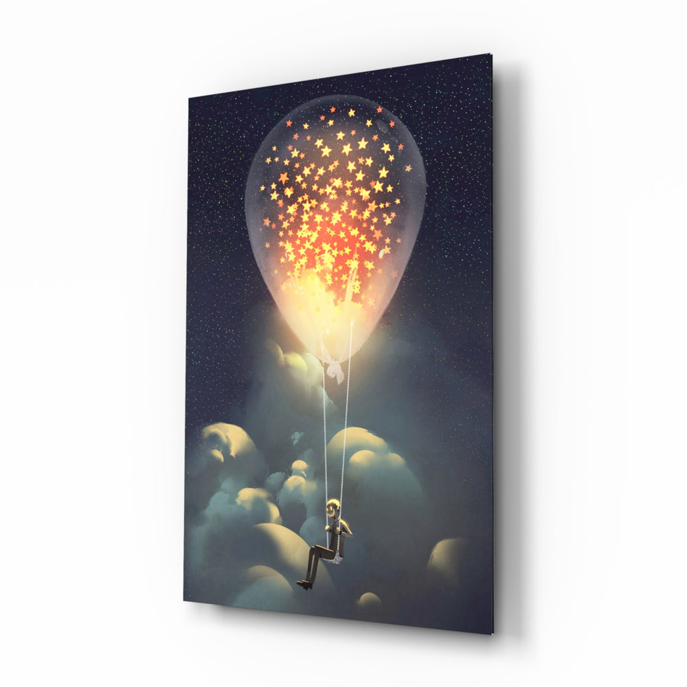 Fantasy-storybook panel bringing whimsical wonder to a contemporary bedroom