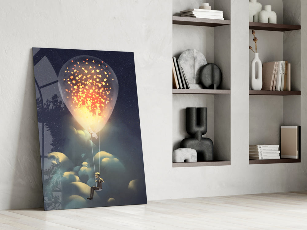 Starry Dream artwork anchoring a wall with whimsical dreamy palette