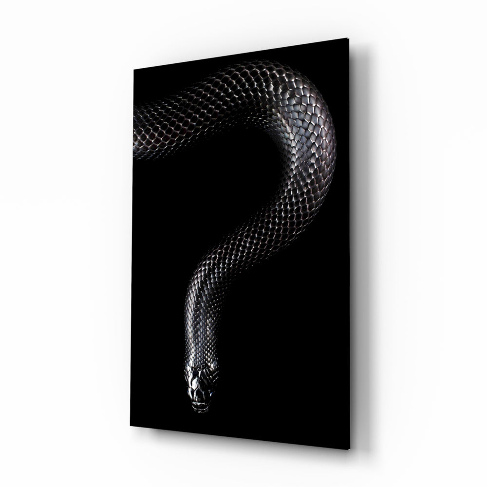 Noir-animal panel bringing bold drama to a contemporary lounge