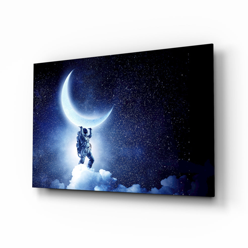 Cosmic-fantasy panel bringing dreamy wonder to a contemporary lounge