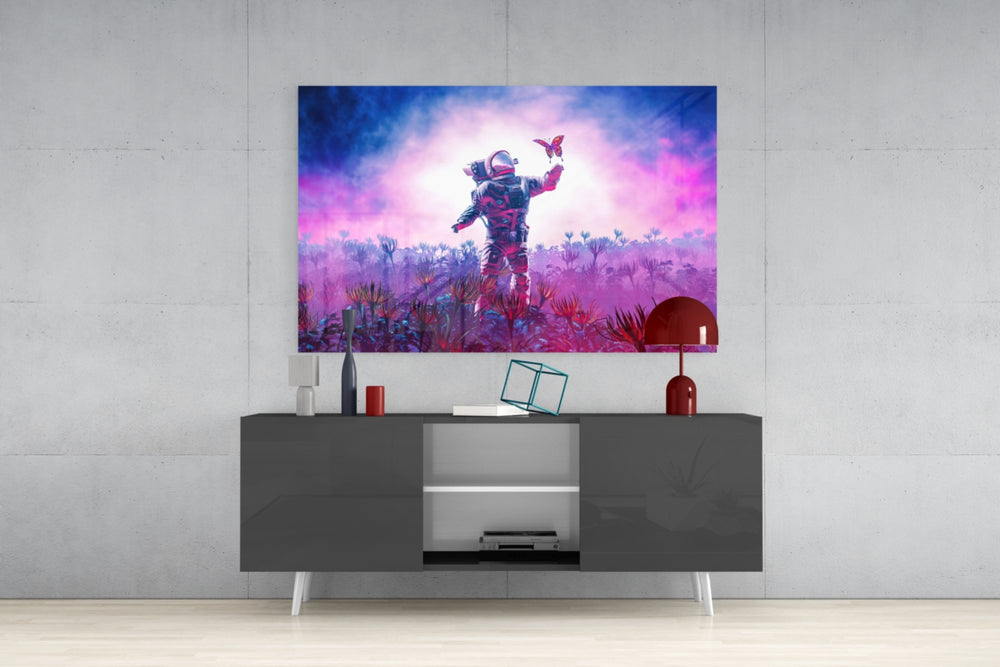 Land of Butterflies Glass Wall Art.